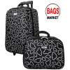 BagsMarket Luggage Wheal กระเป๋าเดินทางเซ็ทคู่ 20/14 นิ้ว Code F7720-1 Micky Mouse (Black)