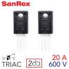 SanRex TRIAC ไตรแอค 20A 600V แพ๊ค 2ตัว (TMG20C60F)