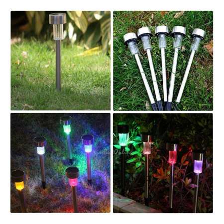 Solar ไฟปักสนามหญ้าโซล่าเซลล์1 สีเดียว มี3สี  (6 ตัน)