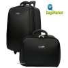 BagsMarket Luggage WHEAL กระเป๋าเดินทางล้อลาก ระบบรหัสล๊อค เซ็ทคู่ ขนาด 20 นิ้ว/14 นิ้ว Luxury Classic Code F784120-2 Black