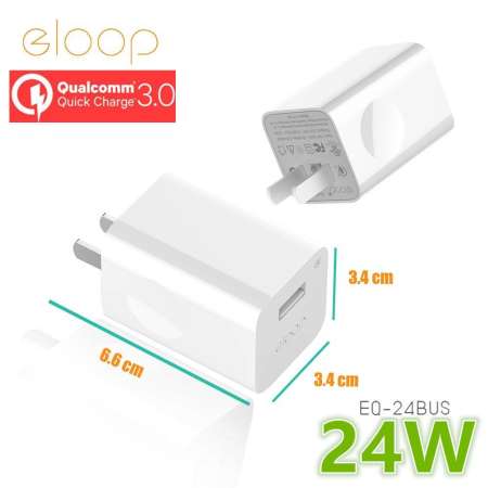 Eloop รุ่น EQ-24BUS อแดปเตอร์ชาร์จไฟ Quick Charge 3.0 Wall Charger Adaptor 24W