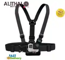 ภาพขนาดย่อของภาพหน้าปกสินค้าAlithai Gopro accessories Adjle Elastic Body Harness Chest Strap Mount Band Belt for Go Pro Hero 4 3+ SJCAM action Camera จากร้าน Alithai บน Lazada ภาพที่ 1