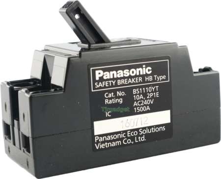 Panasonic (แพ็ค 5 ชิ้น ลด 25%) มินิเบรกเกอร์ มาตรฐาน Safety Breaker 2P 10A 220V มี มอก สวิตส์ ตัดตอนอัตโนมัติ ป้องกัน ไฟเกิน