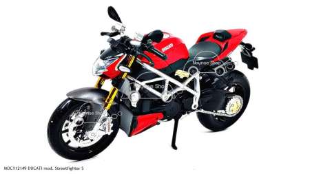 Naynaeshop โมเดลรถ มอเตอร์ไซด์ บิ๊กไบค์ DUCATI mod. Streetfighter S สีแดงดำ (Scale 1:12)