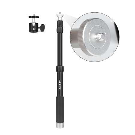 ยิง XT-443 96 เซนติเมตรอลูมิเนียมอัลลอยแบบพกพาไม้เซลฟี่ถ่ายรูปสำหรับ Hero 6 5 4 3 Yi 4 พัน H9 DSLR Selfie STICK หัว