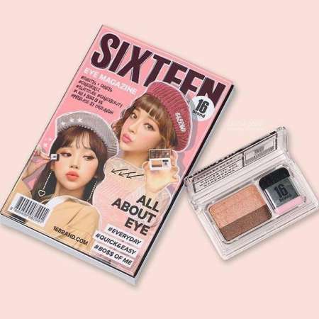 novo 16 Brand Eye Magazine Eyeshadow No.5225 #08 รุ่นใหม่ล่าสุด ขายดีมากในเกาหลี!! แต่งตาง่าย บรรจุในกล่องรูปแบบหนังสือ ​ใช้งานง่าย แค่ปาด 2 ที ไม่ต้องเสียเวลาเบลนด์