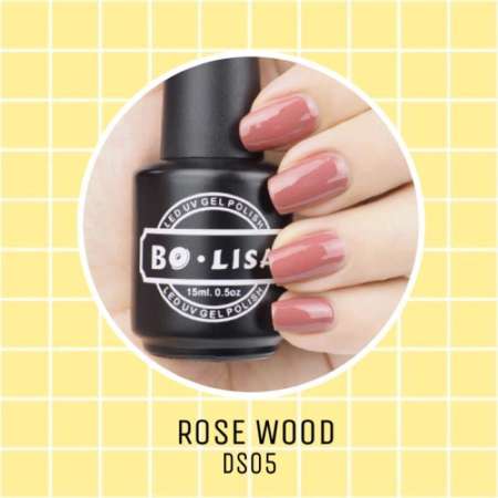 สีทาเล็บเจลเด้งได้ เกรดพรีเมี่ยม BOLISA 15ml ( Rose wood DS05 )