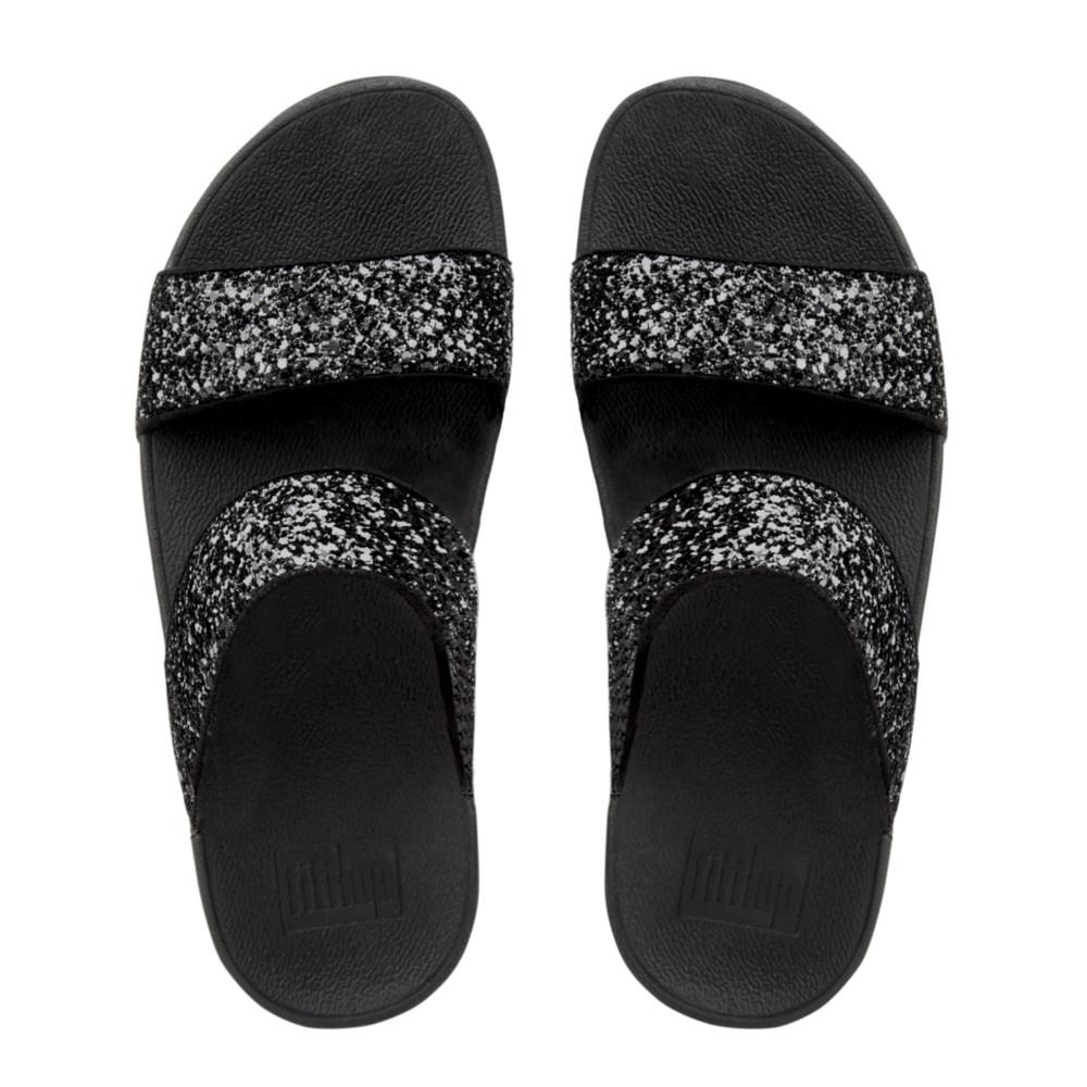 FITFLOP รองเท้าแตะหญิงรุ่น GLTTERBALL SLIDE สี BLACK