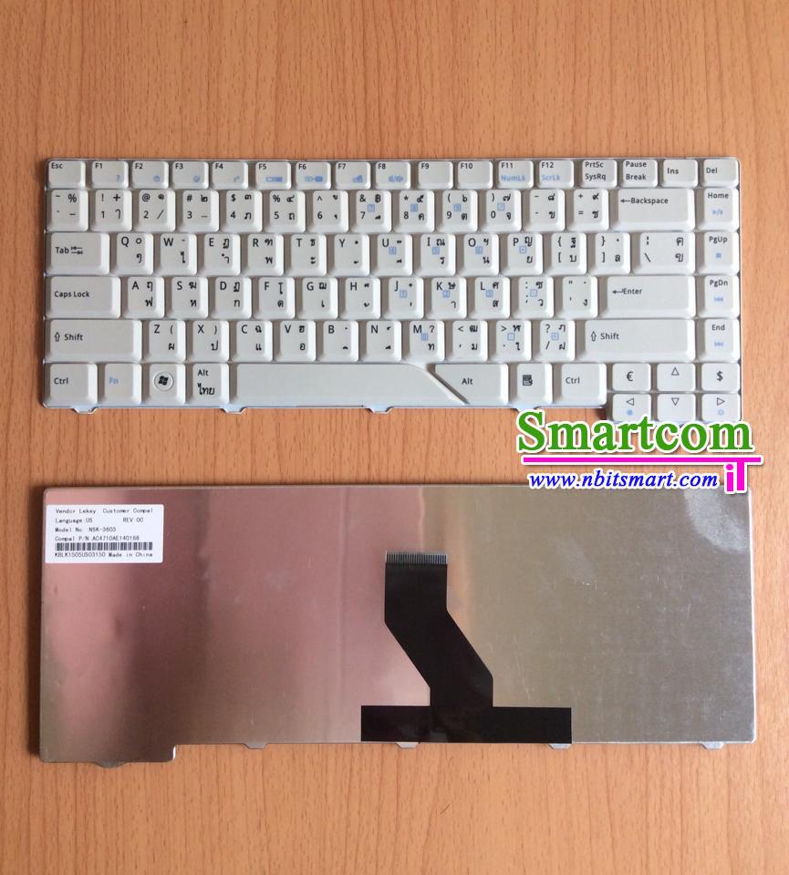 คีย์บอร์ด KEYBOARD ACER ASPIRE 4510 4520 4530 4710 4710G 4720 4730 4910 4920 4925 4930 4930G 4935 4937 4210 4220 4220G 4230 4260 4310 4315 4320 4330 4430 5900 5910 5920 5930 6920 5220 5310 5315 5320 5235 5535 5520 5710 5715 5720 ภาษาไทย