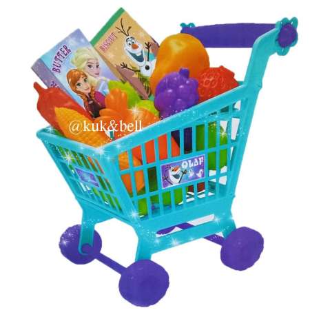 KUKTOY  รถเข็น มินิรถเข็นช็อปปิ้ง  MINI SHOPPING CART FROZEN 