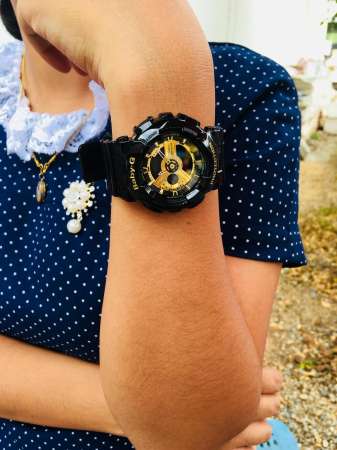 แท้ 100% ประกัน CMG Casio Baby-G นาฬิกาข้อมือ สายเรซิ่น รุ่น LIMITED EDITION BA-110-1A DR (Black/Gold) แท้ 100% ประกัน CMG Casio Baby-G นาฬิกาข้อมือ สายเรซิ่น รุ่น LIMITED EDITION BA-110-1A DR (Black/Gold)