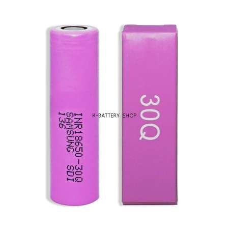 ถ่านชาร์จ Samsung 30Q 18650 15A 3000mAh ล็อตใหม่ 1 ก้อน (ของแท้ 100%)