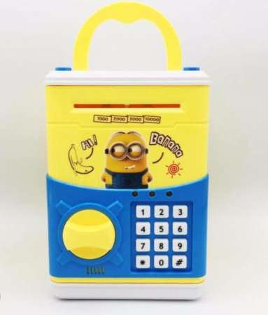 ส่งฟรี Kerry ตู้เซฟดูดแบง ATM Piggy Bank ลายมินเนี่ยน