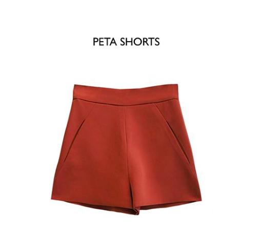 Twotwice Peta shorts กางเกงขาสั้น สี brick สี brickไซส์ XS