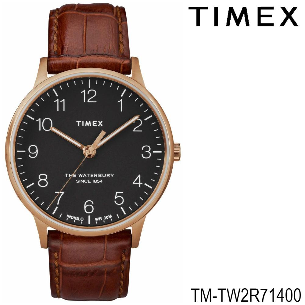 Timex TM-TW2R71400 นาฬิกาข้อมือผู้ชาย สายหนัง สีน้ำตาล