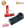 Alitech ถ่านชาร์จ 18650 3.7V 4200 mAh 2 ก้อน (สีแดง) + ที่ชาร์จแบต
