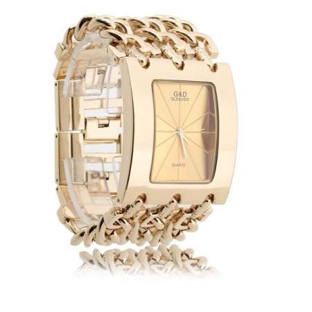 สายโซ่ผู้หญิงผสมระบบควอตซ์นาฬิกาข้อมือ (ทอง) สายโซ่ผู้หญิงผสมระบบควอตซ์นาฬิกาข้อมือ (ทอง)