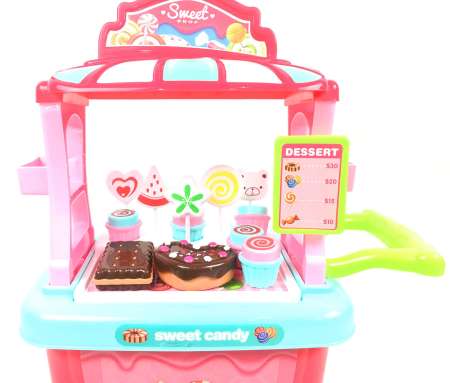 KIDTOYS ชุด รถเข็นคัพเค้ก จำลอง ขนาดเล็ก สำหรับคุณหนู ๆ ขนาด ย 25*ก 6.5*ส 38.5 ซม
