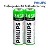 PHILIPS ถ่านชาร์จ AA 2450 mAh NIMH Rechargeable Battery 2 ก้อน 