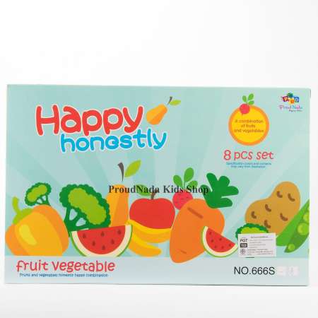 ProudNada Toys ของเล่นเด็กชุดผลไม้หั่นครึ่ง Happy honestly FruitVegetable 8 PCS SET NO.666S