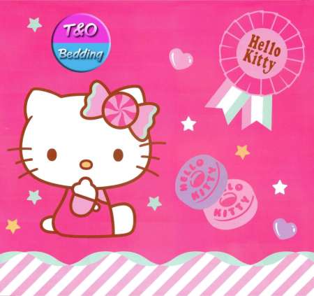 TOTO ชุดผ้าปู 6 ฟุต (4 ชิ้น) (ไม่รวมผ้านวม) คิตตี้ Kitty 2018-1 / KT2018