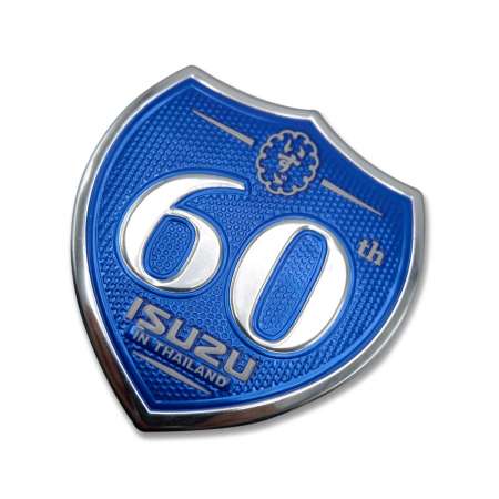 โลโก้ ครบรอบ 60 ปี อีซูซุ logo 60th isuzu in thailand ติดท้ายกระบะ Isuzu หรือ mu-x