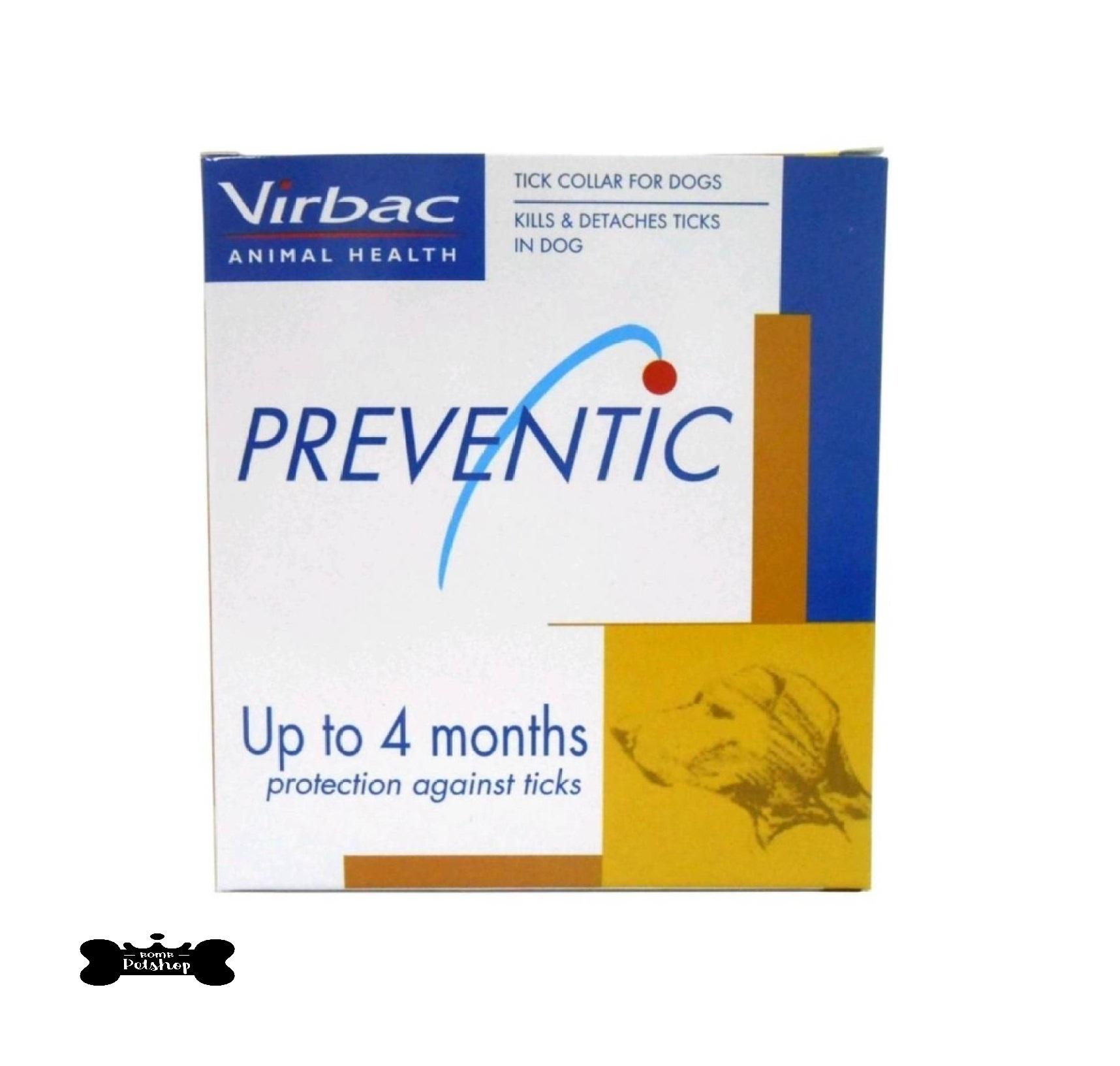 Virbac Preventic Dog ปลอกคอ กำจัด เห็บ หมัด สุนัข 65ซม. จำนวน 1 เส้น x