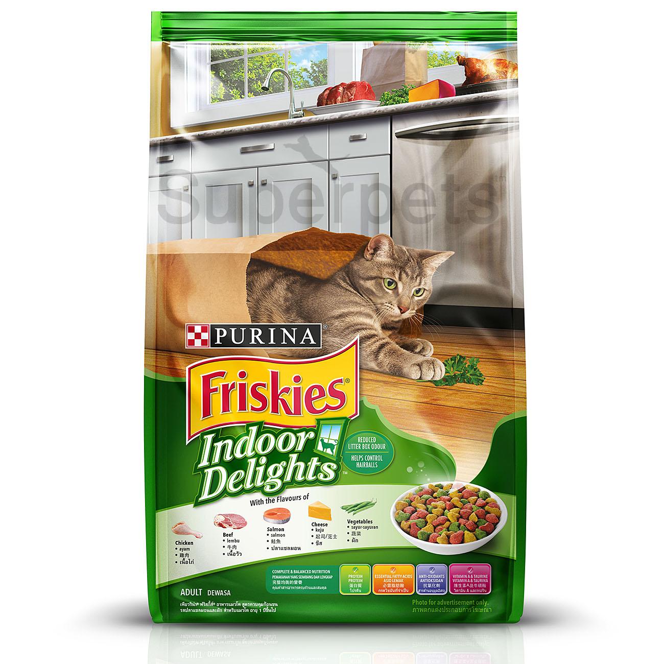 Friskies Indoor Delights อาหารแมว อาหารเม็ด สูตรแมวเลี้ยงในบ้าน ควบคุม ...