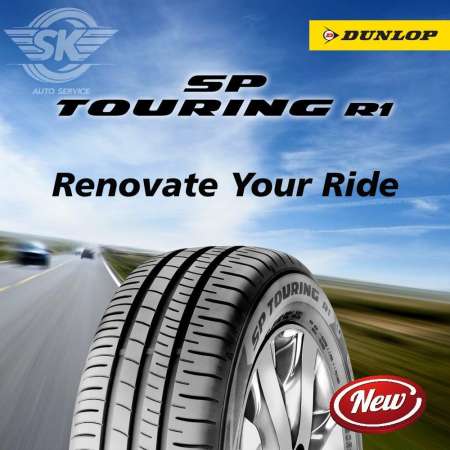 DUNLOP ยางรถยนต์ 185/65R14 (ขอบ14) รุ่น SP TOURING R1 4 เส้น (ใหม่กริ๊ปปี 2019)