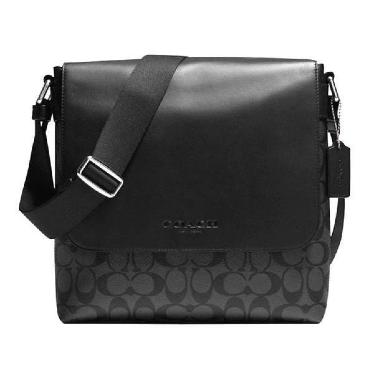 Coach F28575 Sullivan Messenger Signature Coated Canvas Bag PEAK