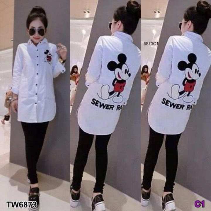 TW6873 เดรสเชิ้ตแขนยาว สกรีนลาย กระดุมหน้า **สอบถามก่อนสั่งซื้อ** – No Brand – 262965071_TH-405949200 >>> 🇹🇭 Top1Thailand 🛒 >>> lazada.co.th 🇹🇭 🇹🇭 🇹🇭🛒🛍🛒