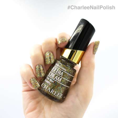 Charlee Nail Polish ยาทาเล็บชาลี 15 ml. สีกากเพชร เบอร์ 40