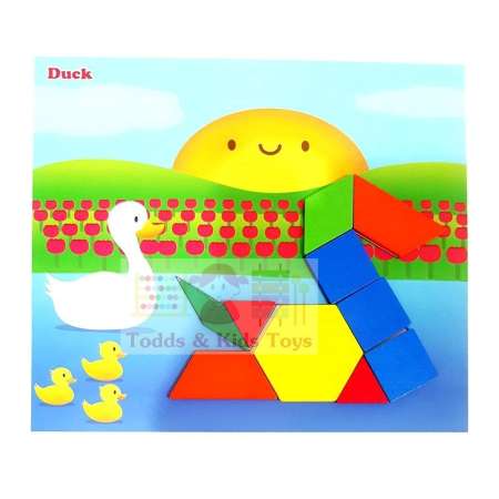 Todds  Kids Toys ของเล่นไม้เสริมพัฒนาการตัวต่อ tangram 250 ชิ้น