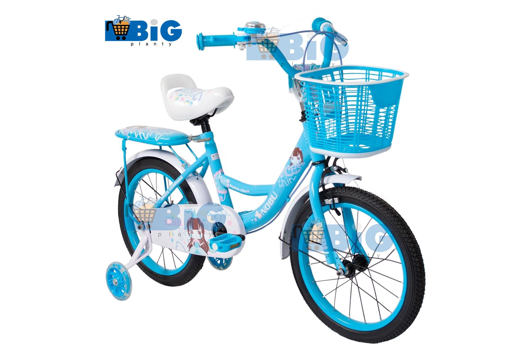 BigPlantyจักรยานเด็กเจ้าหญิงสุดหวาน No.1000 สีฟ้า 16นิ้ว