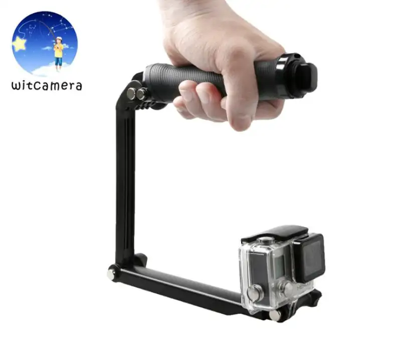 ภาพสินค้า3 Way ไม้เซลฟี่พับได้ ขาตั้ง3ขาในตัว สำหรับโทรศัพท์ และ กล้อง 3 Way Selfie Monopod GoPro Hero 11/10/9/8/7/6/5/4/3+/3 SJCam Yi จากร้าน witcamera บน Lazada ภาพที่ 3