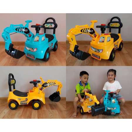   Np Toys รถแมคโครขุดดิน ขาไถ มีเสียงดนตรี 