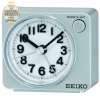 SEIKO Quiet Sweep (Snooze)นาฬิกาปลุก รุ่น QHE100S -สีบอร์นเงิน หน้าขาว