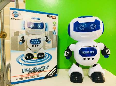 ของเล่นหุ่นยนต์เต้นได้ มีเสียงเพลง มีไฟ Robot Dance รุ่น009 สีขาว ใส่ถ่านAA 3ก้อน
