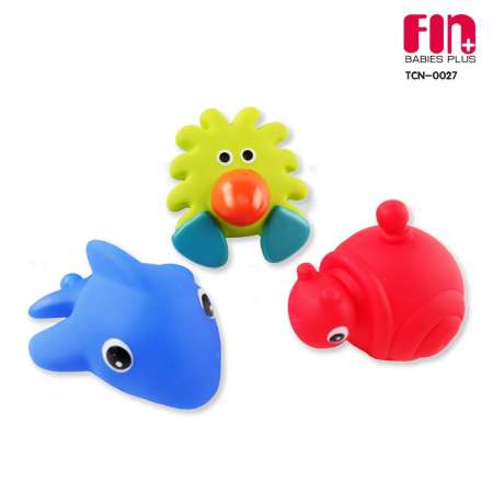 FIN BABIESPLUS ของเล่นมือบีบ ลายสัตว์ คละลาย เซต 3 ชิ้น รุ่น TCN-0027
