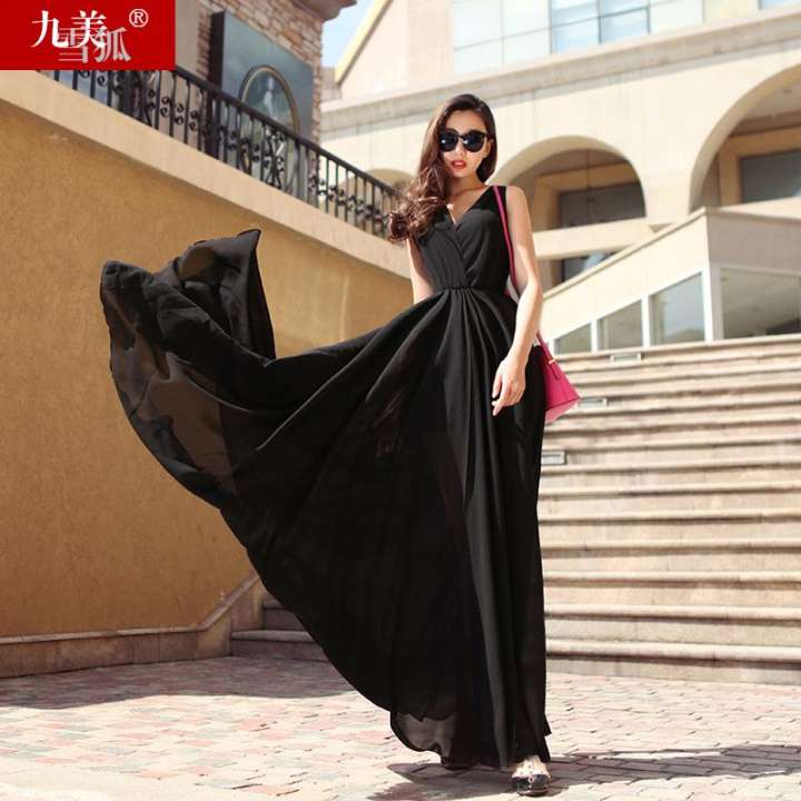 super long maxi dress