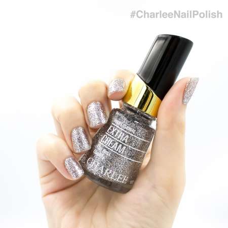 Charlee Nail Polish ยาทาเล็บชาลี 15 ml. สีกากเพชร เบอร์ 48