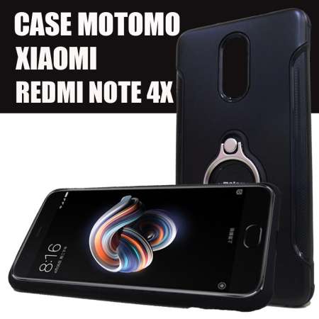 Motomo เคส  Xiaomi Redmi Note 4X / เสี่ยวหมี่ redmi note 4X ขนาดจอ 5.5 นิ้ว รุ่น Shining Series ชนิด ฝาหลังมีแหวน กันกระแทก  ด้านนอก แข็ง ด้านใน นิ่ม  ตั้ั้งได้