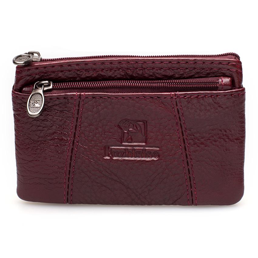 Chinatown Leather กระเป๋าหนังแท้ ใส่เหรียญ กุญแจ นามบัตร สีแดง