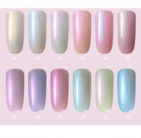 V.I.P Mermaid gel สีเจลมุกนางเงือก 10ml. (สีเจลต้องอบด้วยเครื่องUV/LEDเท่านั้น ไม่สามารถแห้งเองได้)