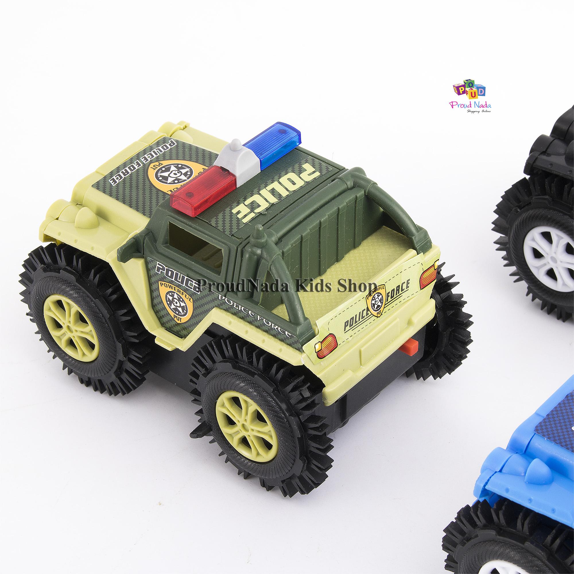 ProudNada Toys ของเล่นเด็กรถตำรวจตีลังกา MEIDIER.toys POLICE TIPPING CAR NP.M11-2
