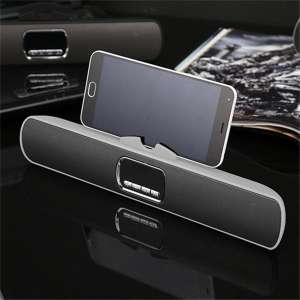 ลำโพงบลูทูธmini soundbar  S605 bass booster endos เสียงดีไม่เป็นรองใคร สีเทา