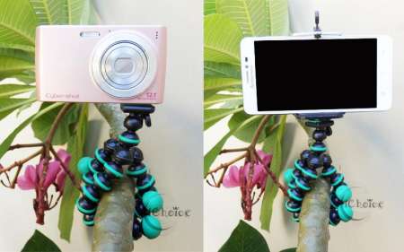 ขาตั้งกล้อง ขาตั้งมือถือ หนวดปลาหมึก 3 ขา (Gorillapod Octopus Flexible Leg Mini Tripod) Size S แถมฟรี ขาหนีบมือถือ 1 ชิ้น