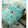 FD Premium  ผ้าปูที่นอน ชุดผ้าปู ชุดปูที่นอน ขนาด 6ฟุต 5 ชื้น  รุ่น  6AA464 ลายการ์ตูน (สี เขียวมิ้นท์)