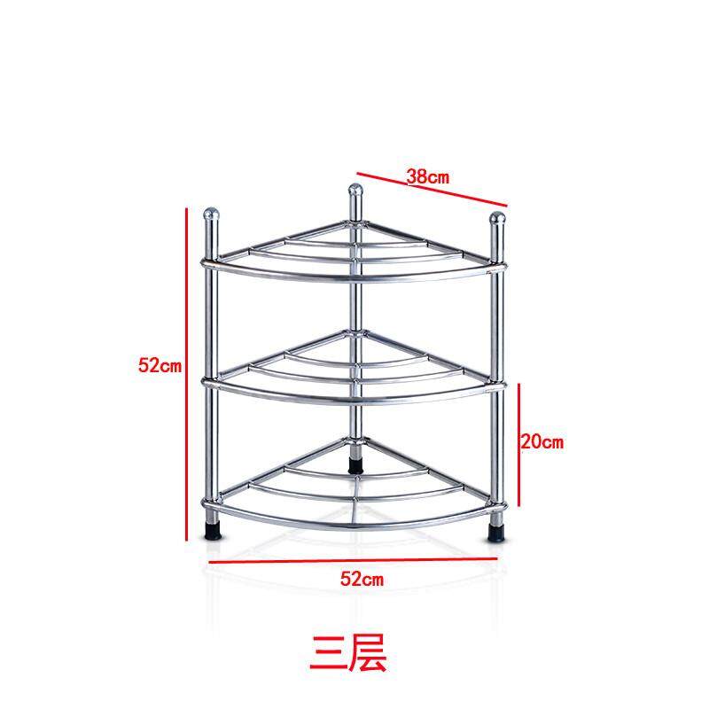 Nhiều Tầng Thép Không Rỉ Rửa Giá Sáu Giá 3 Chân Nhà Bếp Và Phòng Tắm Rơi Xuống Đất Giá Để Đồ Giá Để Chậu Rừa Mặt Dày