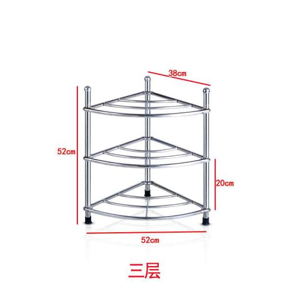 Nhiều Tầng Thép Không Rỉ Rửa Giá Sáu Giá 3 Chân Nhà Bếp Và Phòng Tắm Rơi Xuống Đất Giá Để Đồ Giá Để Chậu Rừa Mặt Dày